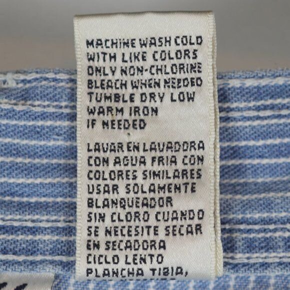 Bill Blass Vintage Women’s Size 8 Petite Blue White Striped Denim Mini Skirt - Picture 8 of 8